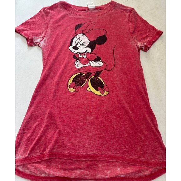 Disney's Minnie Mouse Graphic T-Shirt Cotton Polyester Blend Junior's Size Small - Picture 3 of 16